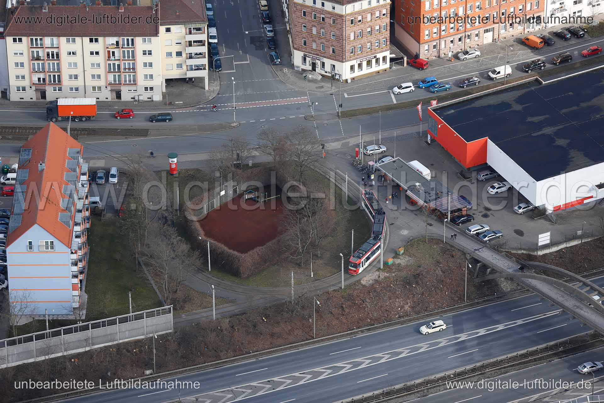 Luftbild Dianastraße, Nürnberg