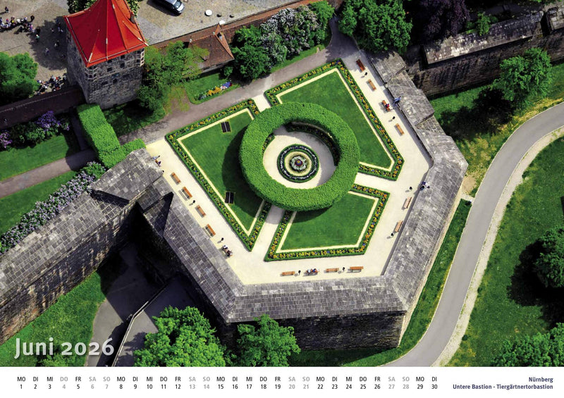 Premium Wandkalender DIN A2 mit Luftbildern von Nürnberg und Umgebung