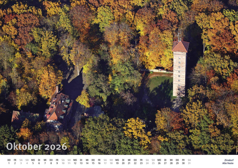 Premium Wandkalender DIN A2 mit Luftbildern von Nürnberg und Umgebung