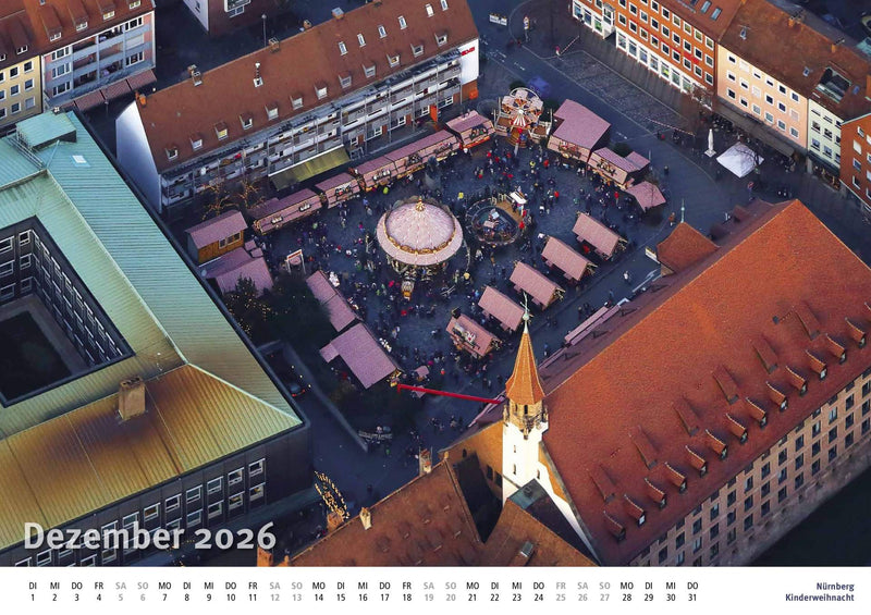 Premium Wandkalender DIN A2 mit Luftbildern von Nürnberg und Umgebung