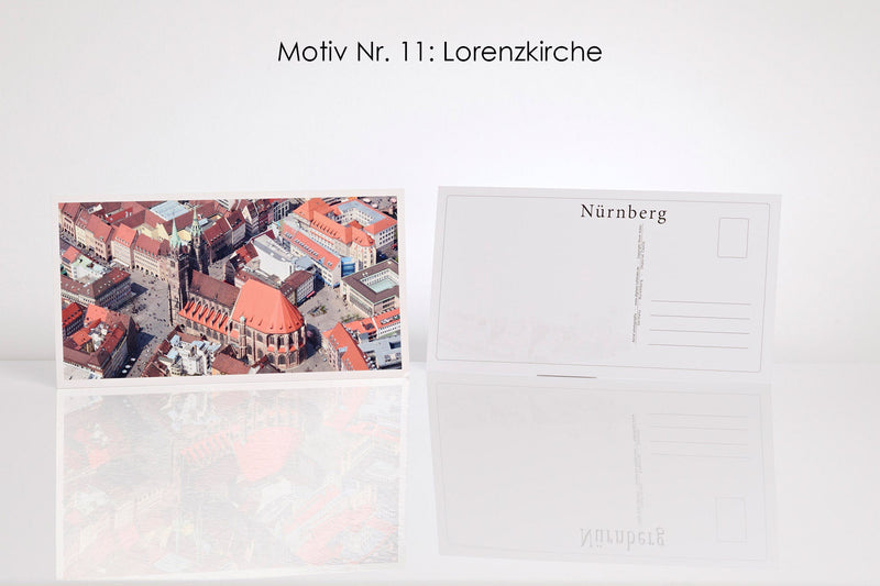 26 Nürnberg Luftbild-Postkarten im Panoramaformat mit Hochglanzveredelung, Luftaufnahmen von Oliver Acker