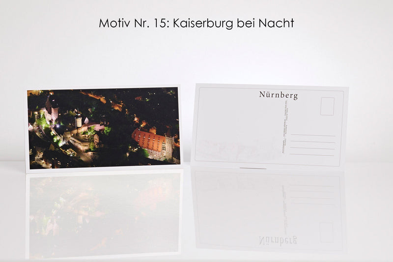 26 Nürnberg Luftbild-Postkarten im Panoramaformat mit Hochglanzveredelung, Luftaufnahmen von Oliver Acker