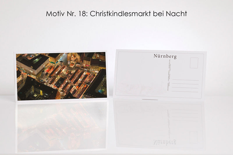 26 Nürnberg Luftbild-Postkarten im Panoramaformat mit Hochglanzveredelung, Luftaufnahmen von Oliver Acker