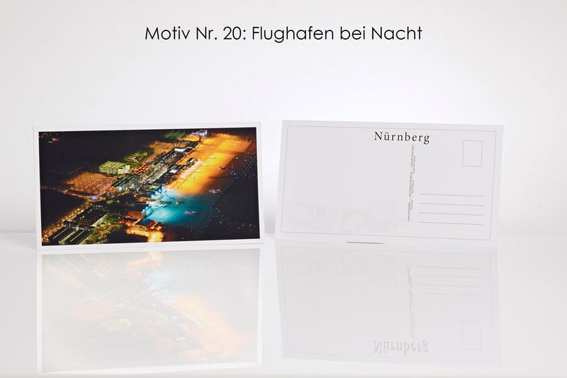 26 Nürnberg Luftbild-Postkarten im Panoramaformat mit Hochglanzveredelung, Luftaufnahmen von Oliver Acker