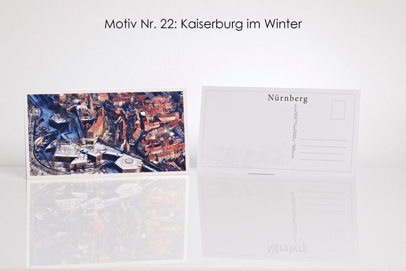 26 Nürnberg Luftbild-Postkarten im Panoramaformat mit Hochglanzveredelung, Luftaufnahmen von Oliver Acker