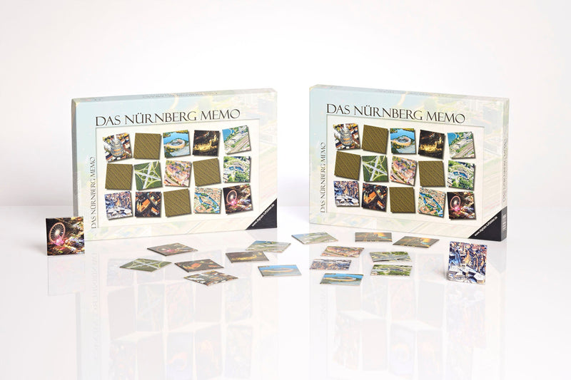 Nürnberg-Memo – Memory-Spiel mit 36 Karten und 18 Luftbild-Motiven von Sehenswürdigkeiten