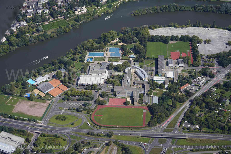 Luftaufnahme Freibad Aschaffenburg in Aschaffenburg | Unterfranken, Bayern