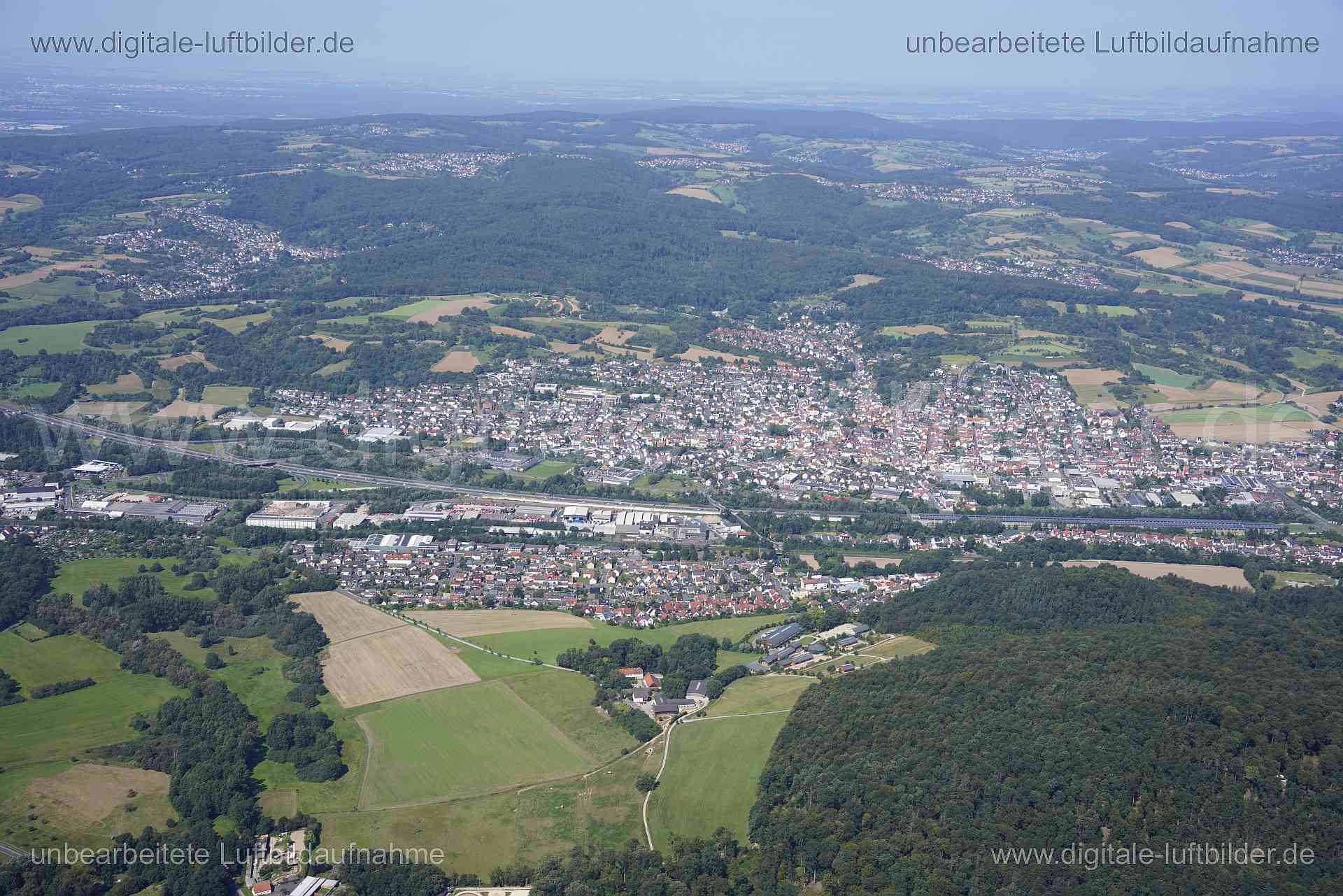 Luftaufnahme Goldbach und Hösbach in Aschaffenburg | Unterfranken, Bayern