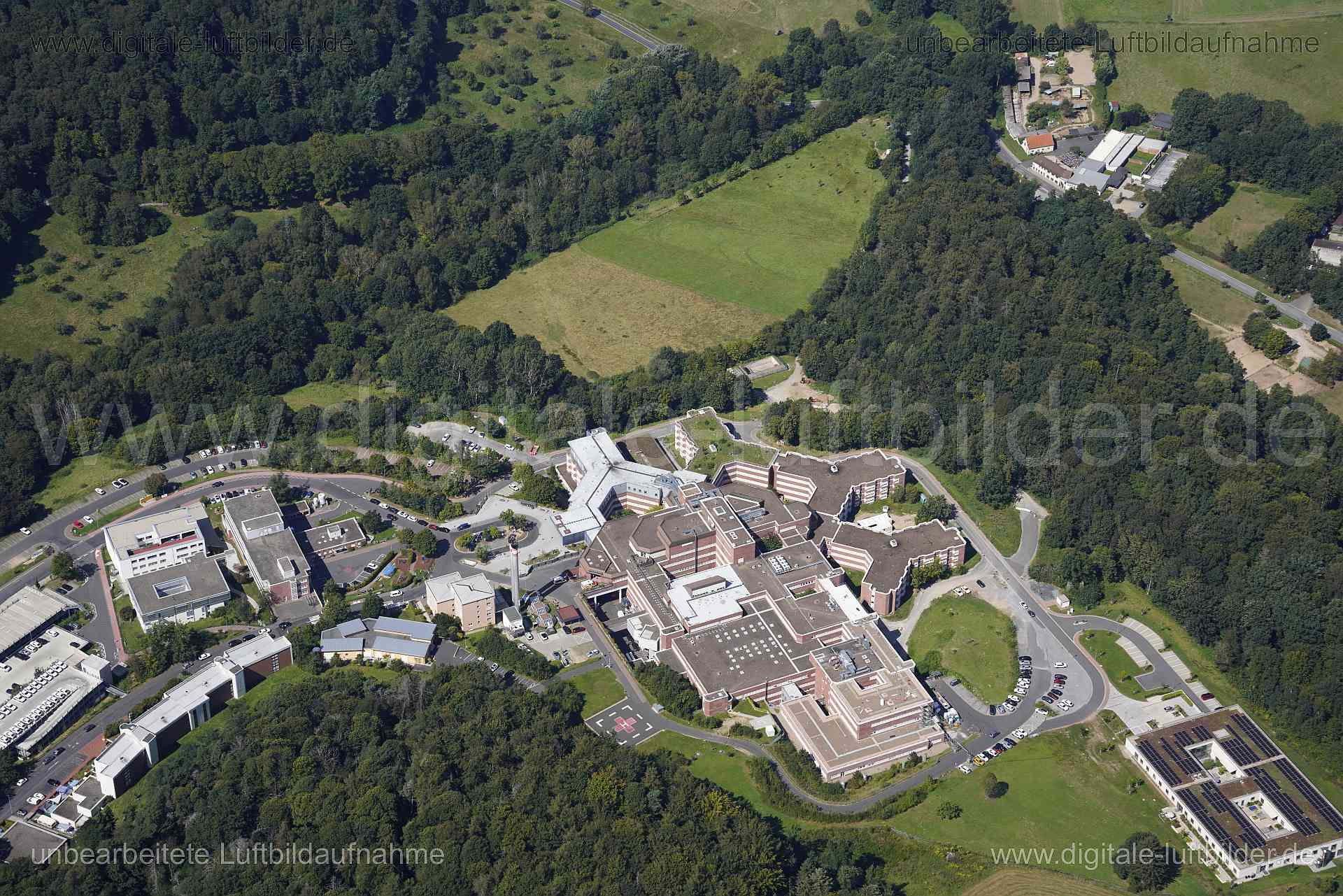 Luftaufnahme Klinikum Aschaffenburg in Aschaffenburg | Unterfranken, Bayern