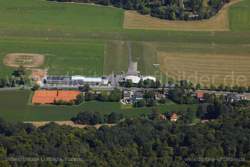 Luftaufnahme Flugplatz Bad Kissingen in Bad Kissingen | Unterfranken, Bayern