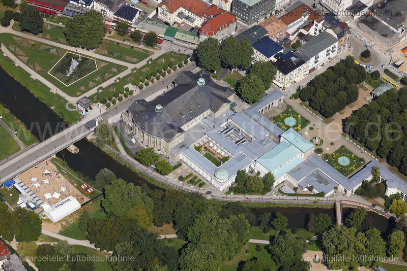 Luftaufnahme Max-Littmann-Saal in Bad Kissingen | Unterfranken, Bayern