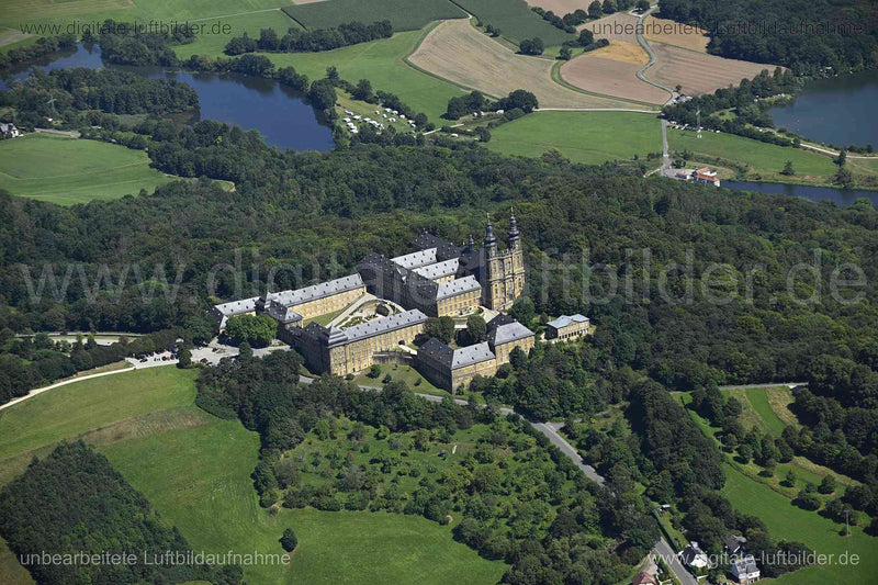 Luftaufnahme Kloster Banz in Bad Staffelstein | Oberfranken, Bayern