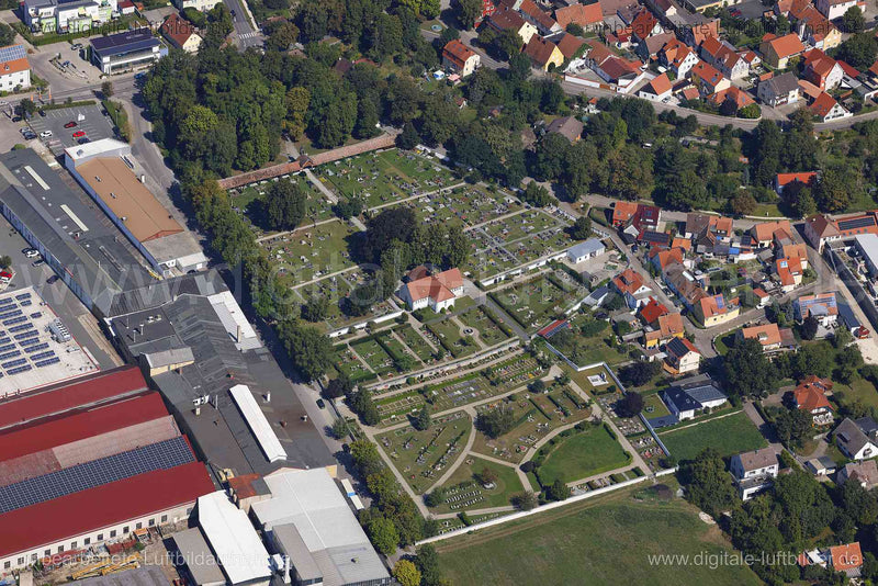 Luftaufnahme Friefhof Bad Windsheim in Bad Windsheim | Mittelfranken, Bayern