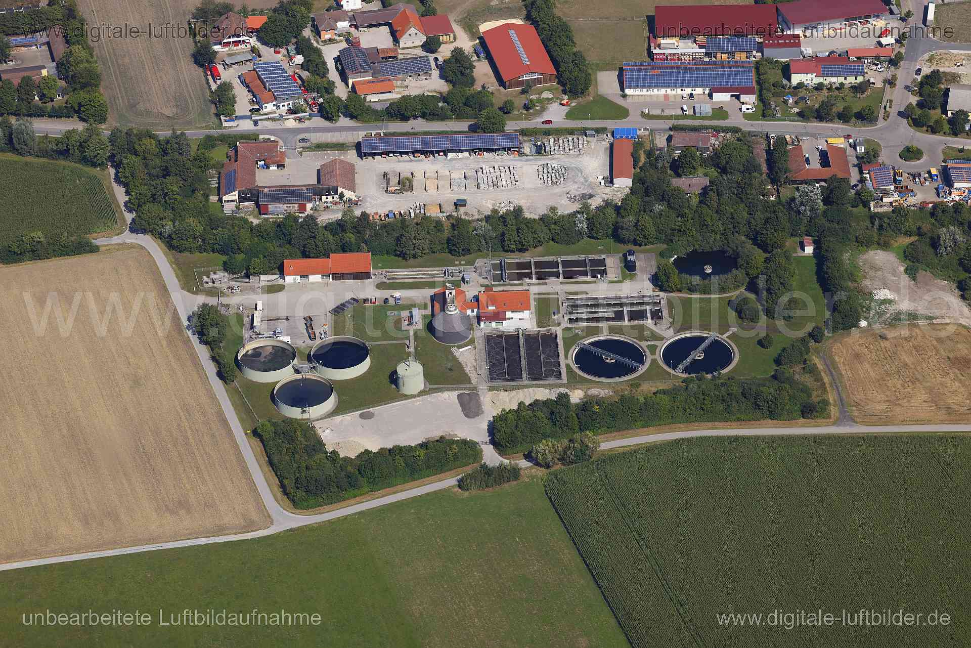 Luftaufnahme Klärwerk Bad Windsheim in Bad Windsheim | Mittelfranken, Bayern