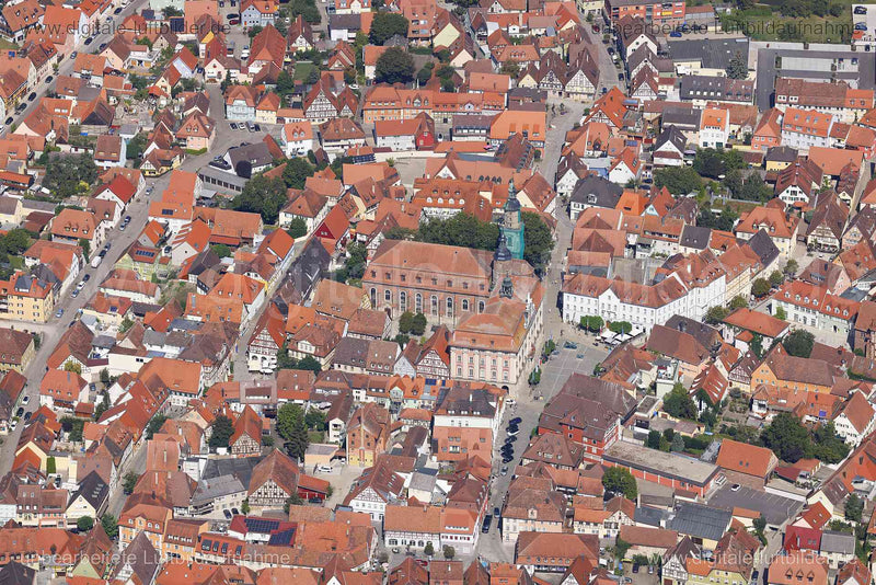 Luftaufnahme Marktplatz Bad Windsheim in Bad Windsheim | Mittelfranken, Bayern