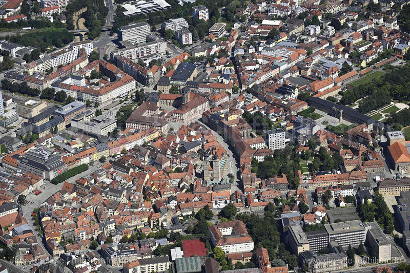 Luftaufnahme Bayreuth - Altstadt in Bayreuth | Oberfranken, Bayern