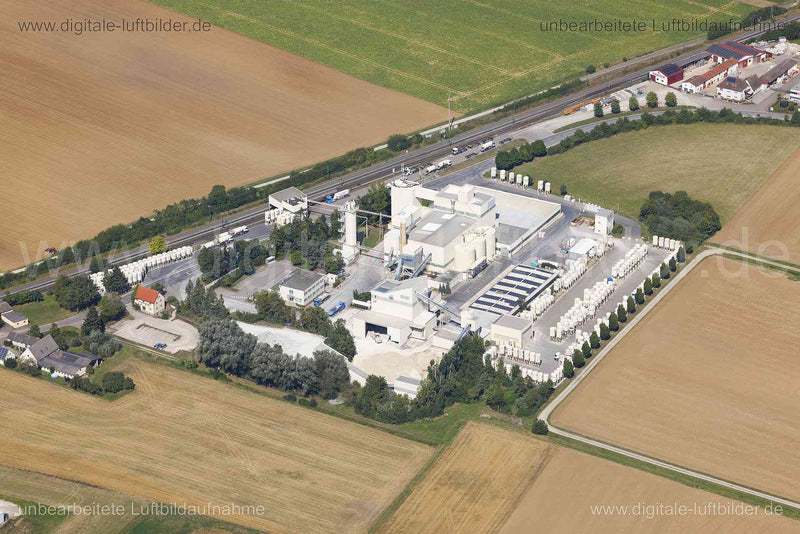 Luftaufnahme Gewerbegebiet Ermetzhofen Knauf in Burgbernheim | Mittelfranken, Bayern