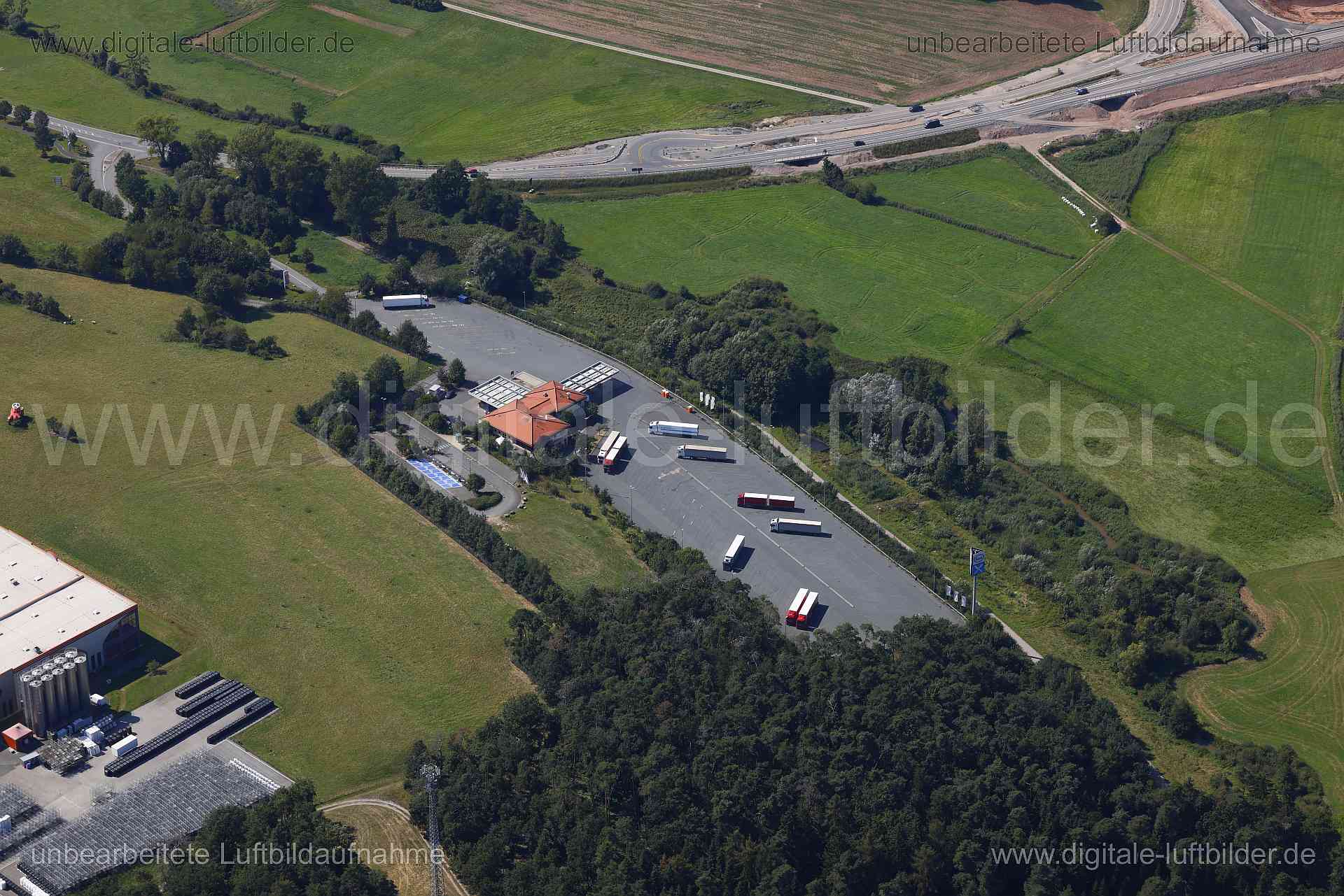 Luftaufnahme Autohof Burghaßlach in Burghaßlach | Mittelfranken, Bayern