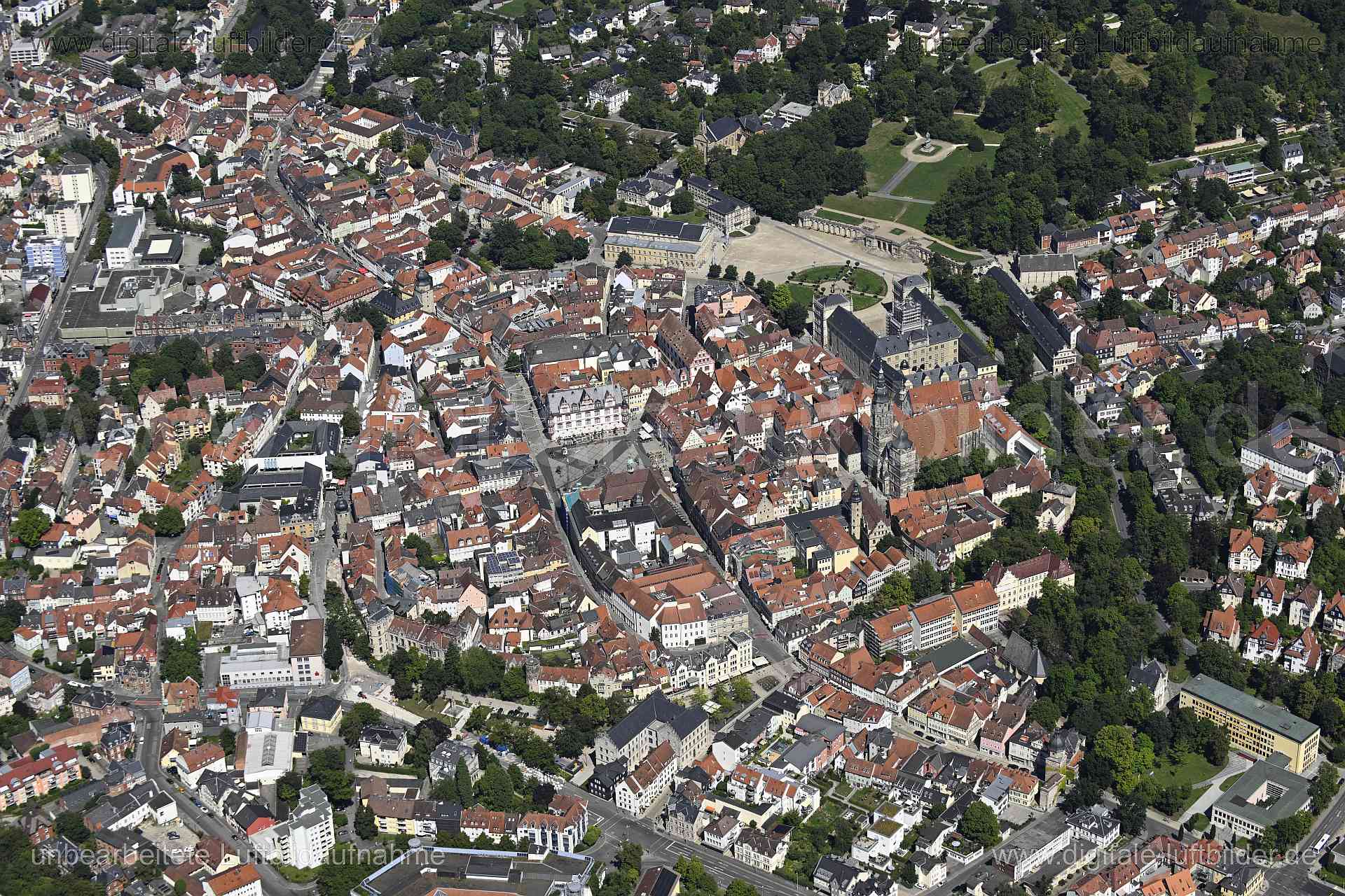 Luftaufnahme Coburg - Altstadt in Coburg | Oberfranken, Bayern