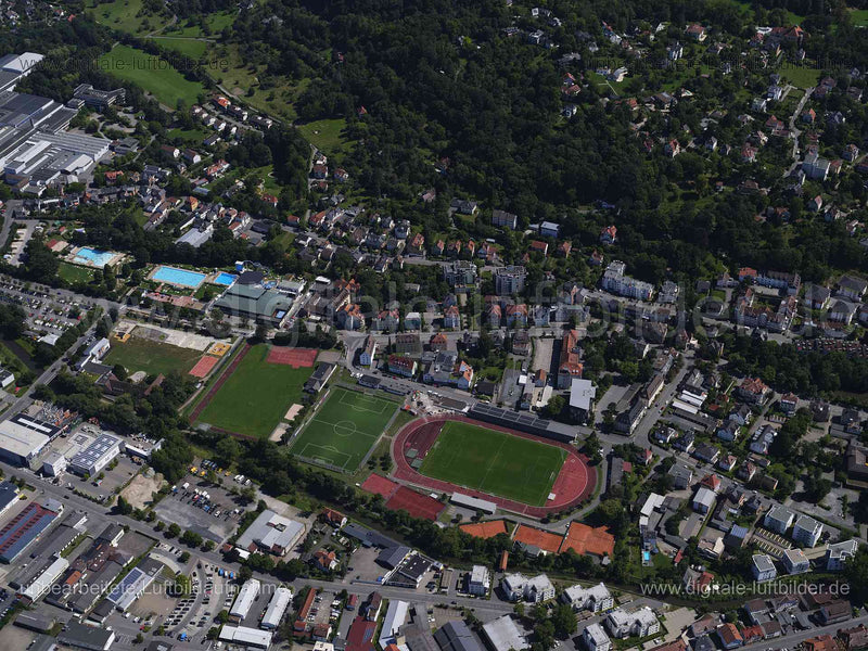 Luftaufnahme Coburg - Dr. Stocke Anlage in Coburg | Oberfranken, Bayern