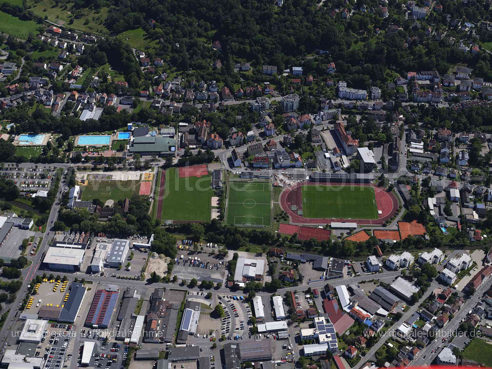 Luftaufnahme Coburg - Dr. Stocke Anlage in Coburg | Oberfranken, Bayern