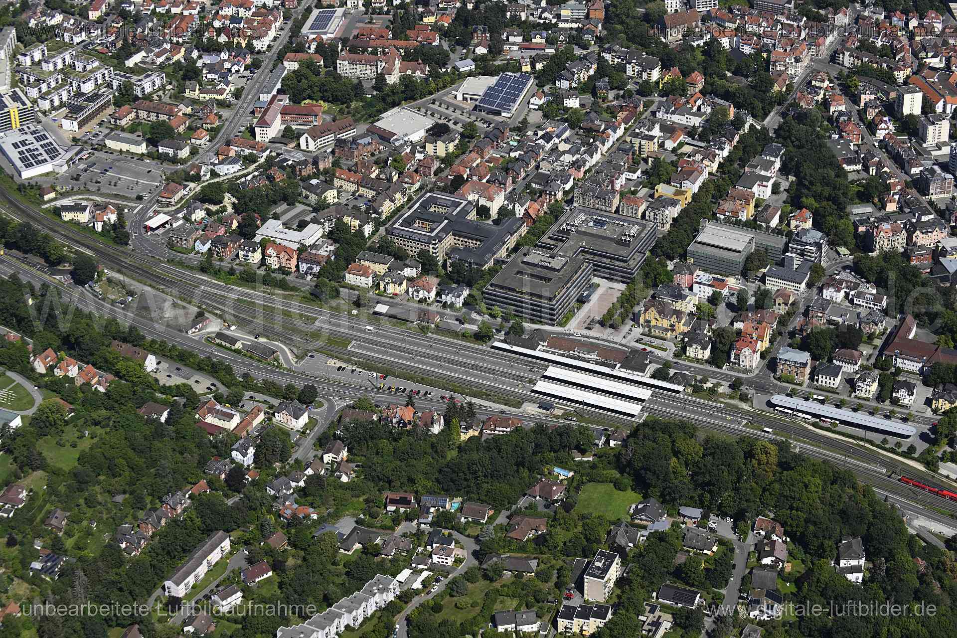 Luftaufnahme Coburg - Hauptbahnhof in Coburg | Oberfranken, Bayern