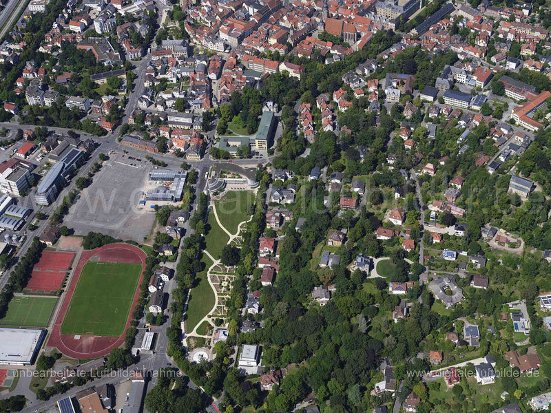 Luftaufnahme Coburg - Rosengarten in Coburg | Oberfranken, Bayern