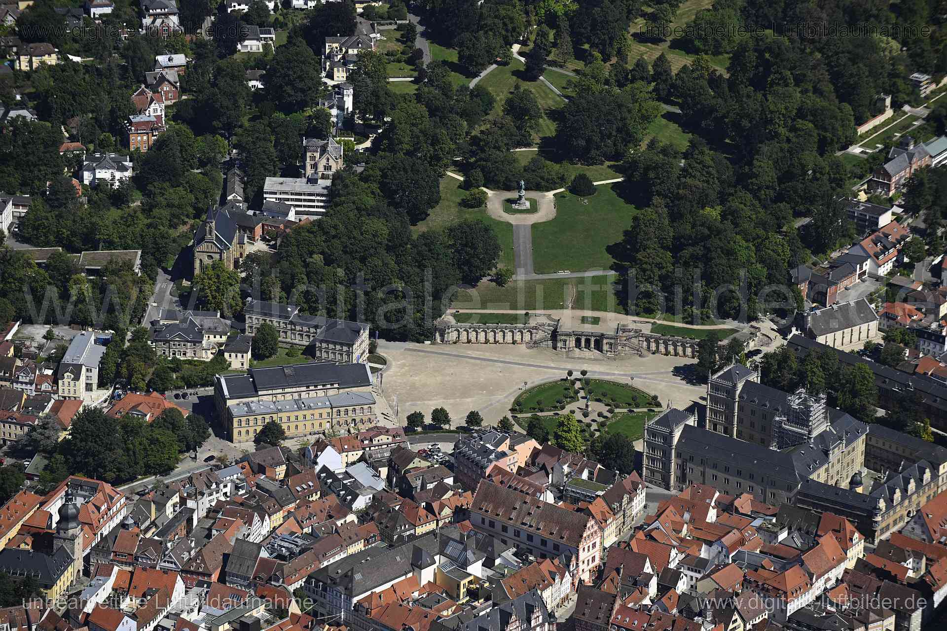Luftaufnahme Coburg - Schlossplatz in Coburg | Oberfranken, Bayern