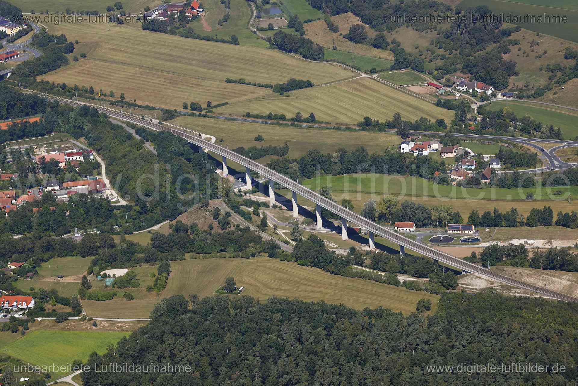 Luftaufnahme Aurachtalbrücke in Emskirchen | Mittelfranken, Bayern