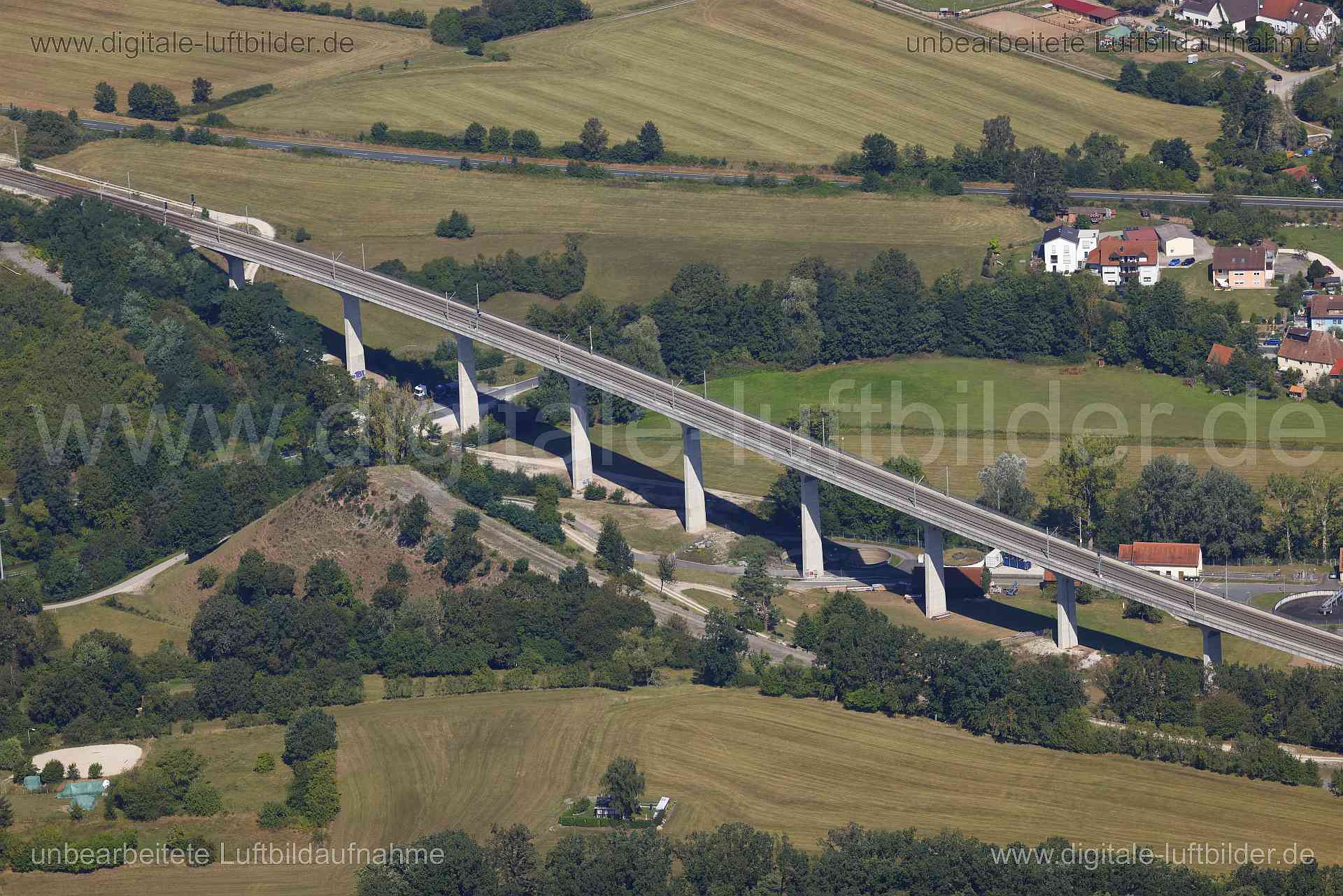 Luftaufnahme Aurachtalbrücke in Emskirchen | Mittelfranken, Bayern