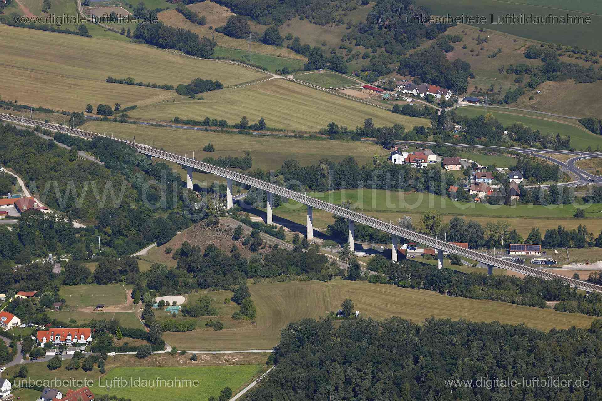 Luftaufnahme Aurachtalbrücke in Emskirchen | Mittelfranken, Bayern