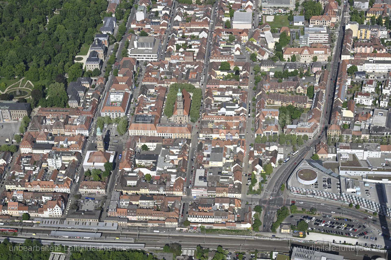 Luftaufnahme Altstadt Erlangen in Erlangen | Mittelfranken, Bayern