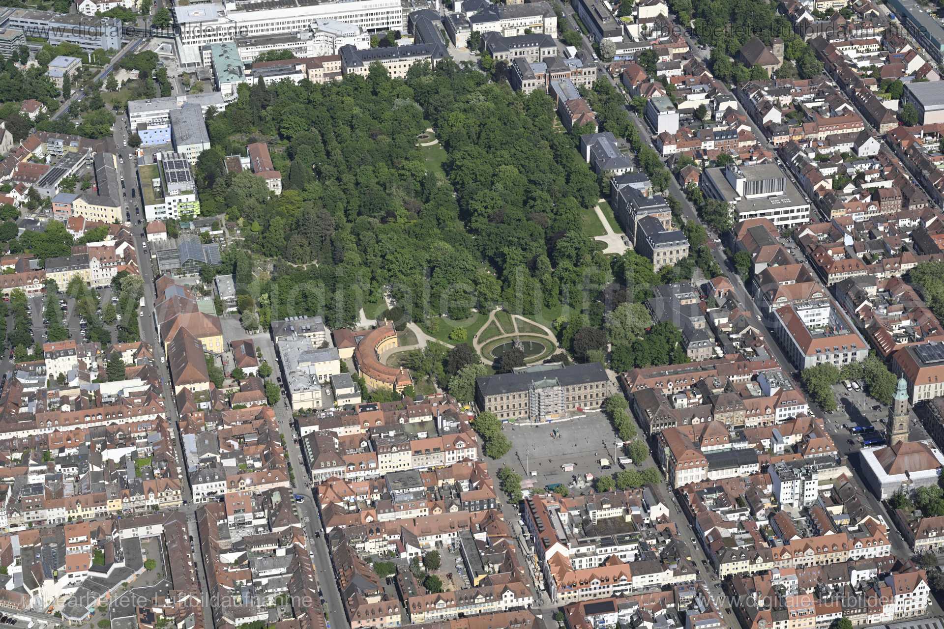 Luftaufnahme Altstadt Erlangen in Erlangen | Mittelfranken, Bayern