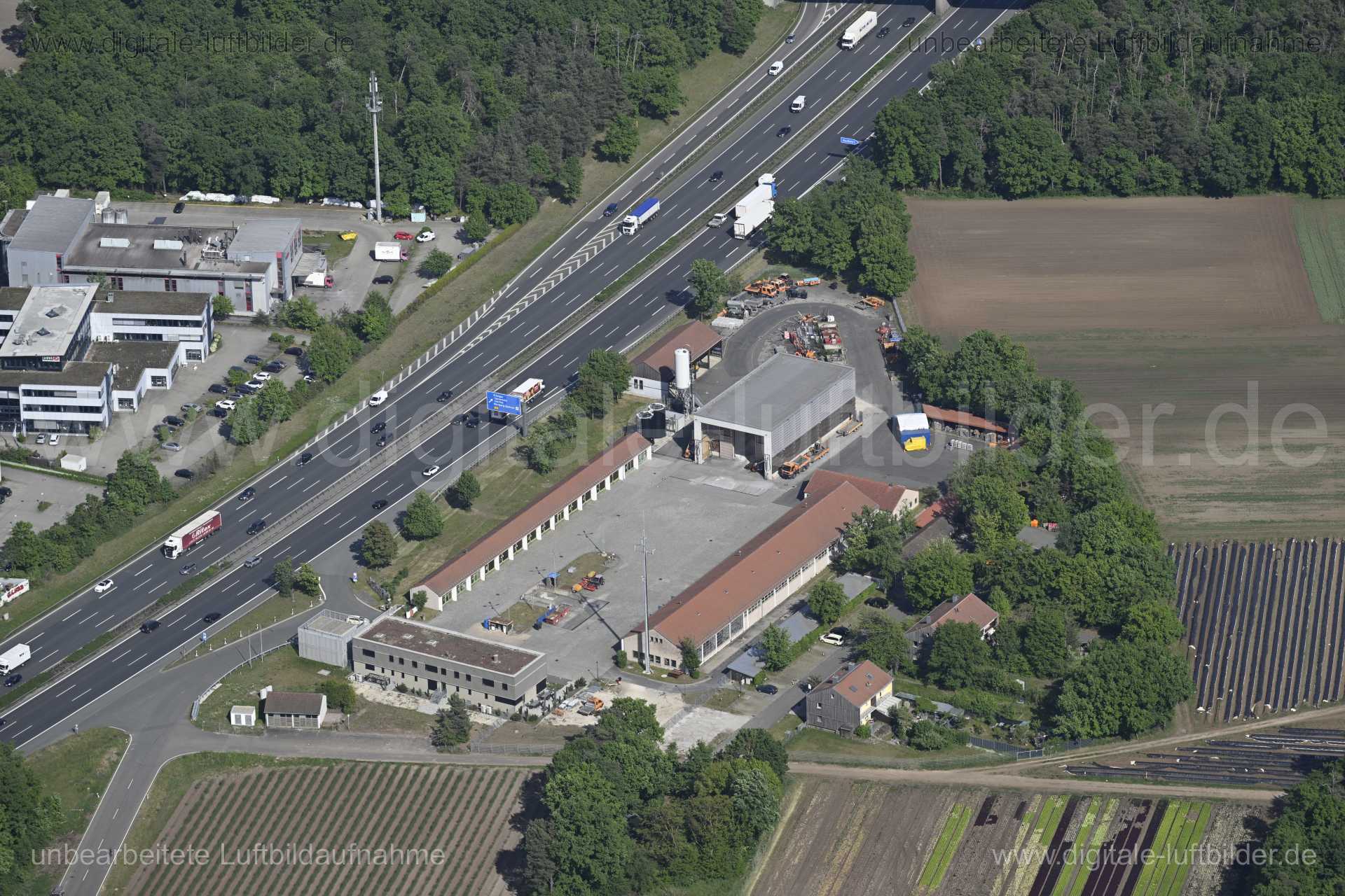 Luftaufnahme Autobahnmeisterei Erlangen in Erlangen | Mittelfranken, Bayern