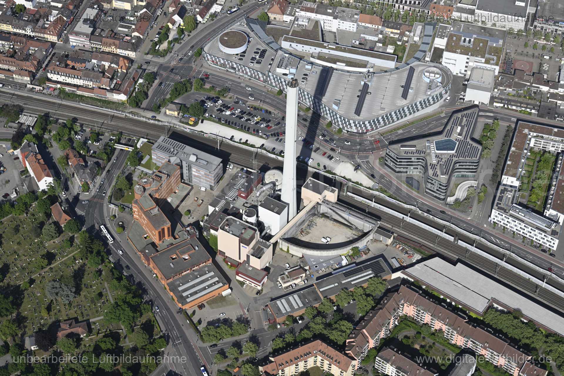 Luftaufnahme Erlanger Stadtwerke (ESTW) in Erlangen | Mittelfranken, Bayern