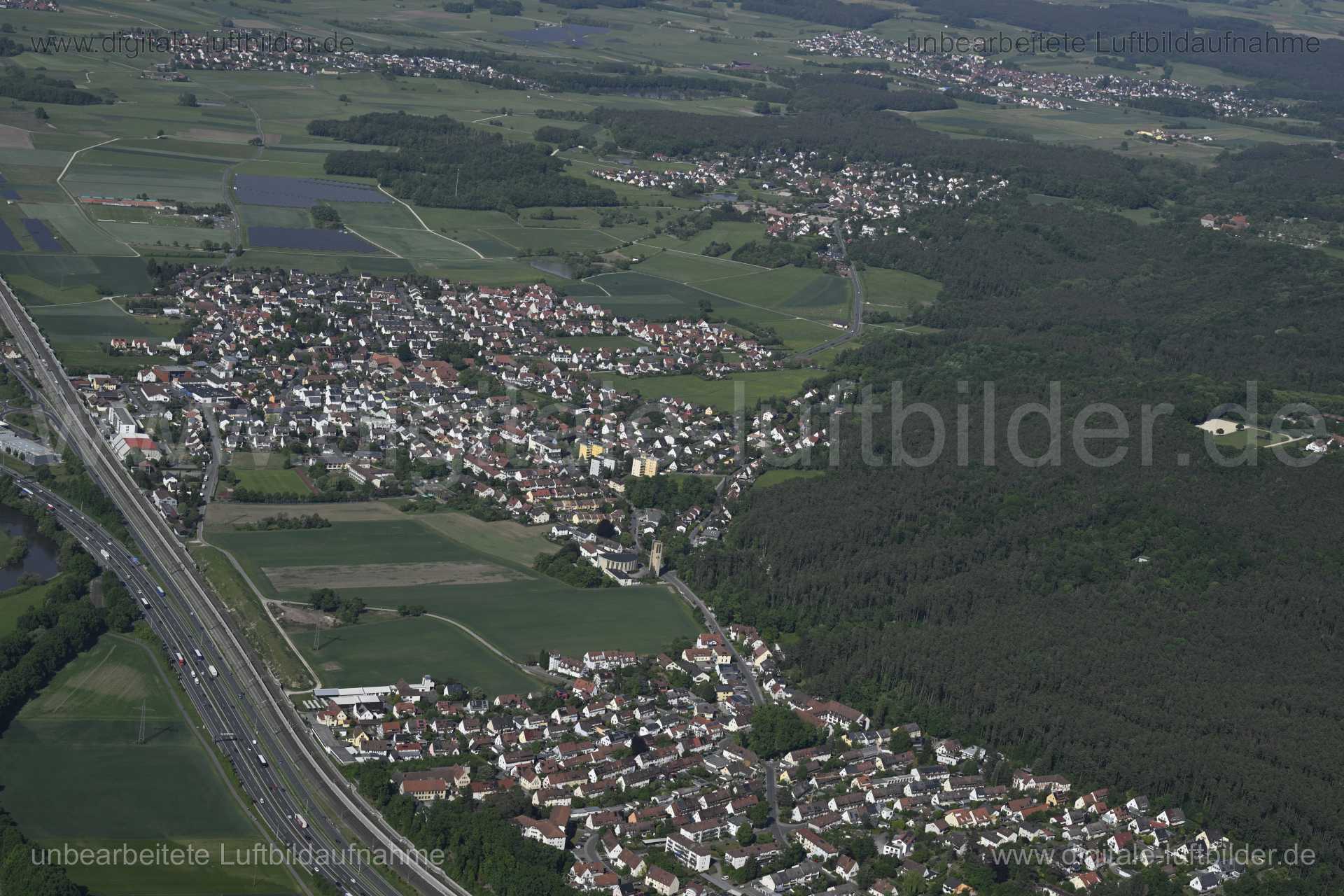 Luftaufnahme Geigenbauersiedlung und Bubenreuth in Erlangen | Mittelfranken, Bayern