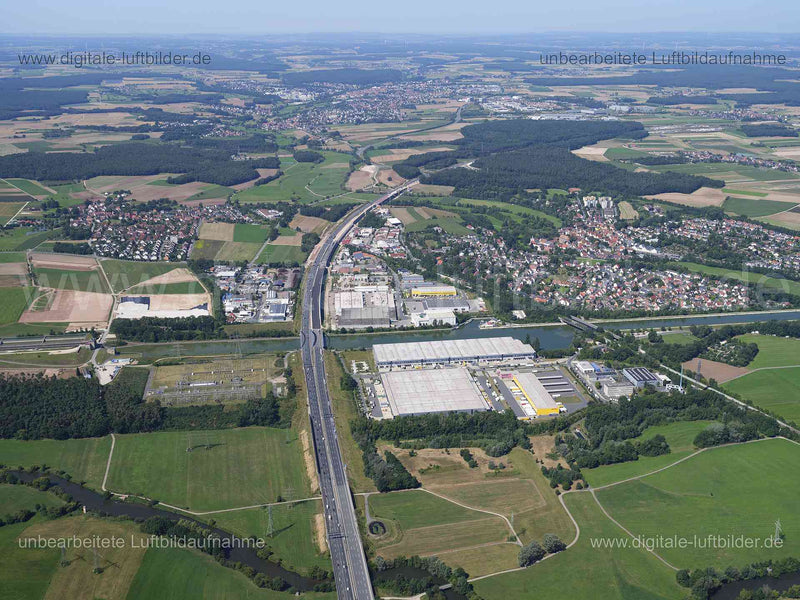 Luftaufnahme Industriepark Frauenaurach in Erlangen | Mittelfranken, Bayern