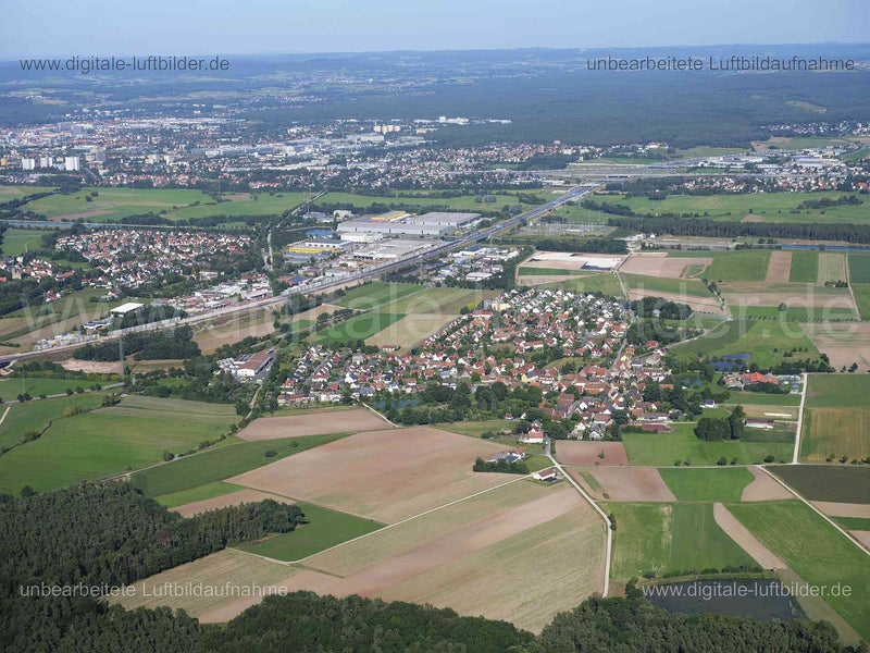 Luftaufnahme Kriegenbrunn in Erlangen | Mittelfranken, Bayern