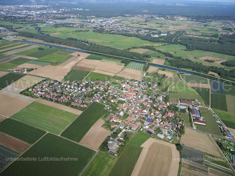 Luftaufnahme Main Donau Kanal in Erlangen | Mittelfranken, Bayern