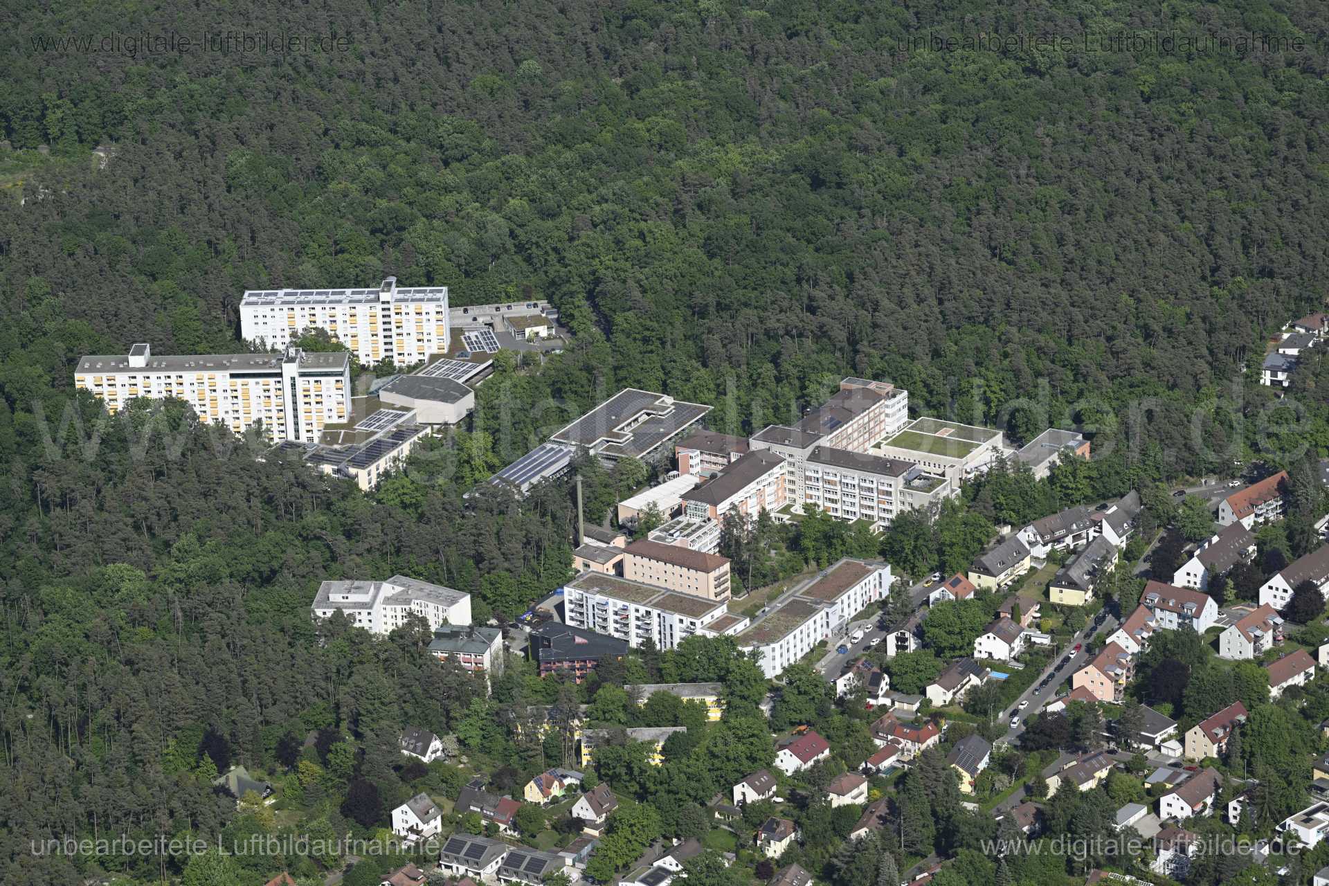 Luftaufnahme Malteser Waldkrankenhaus in Erlangen | Mittelfranken, Bayern