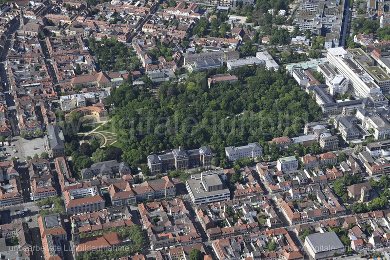 Luftaufnahme Schlossgarten Erlangen in Erlangen | Mittelfranken, Bayern