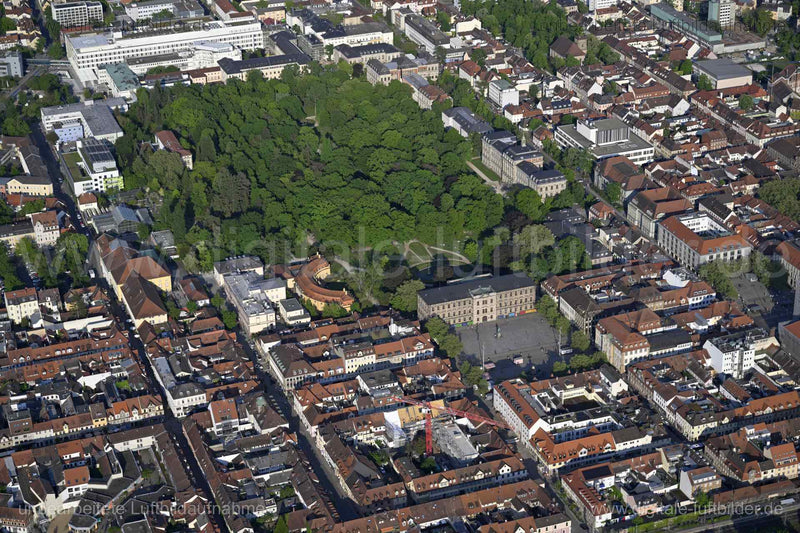 Luftaufnahme Schlossgarten Erlangen in Erlangen | Mittelfranken, Bayern