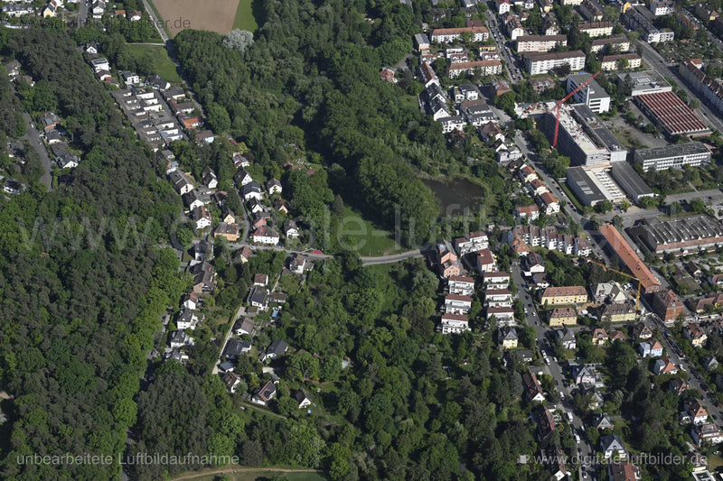 Luftaufnahme Schronfeldsteg, Erlangen in Erlangen | Mittelfranken, Bayern