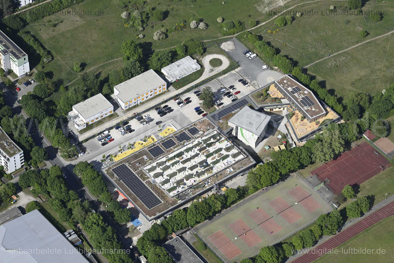 Luftaufnahme Sportflatz Ohm Fridericianum in Erlangen | Mittelfranken, Bayern