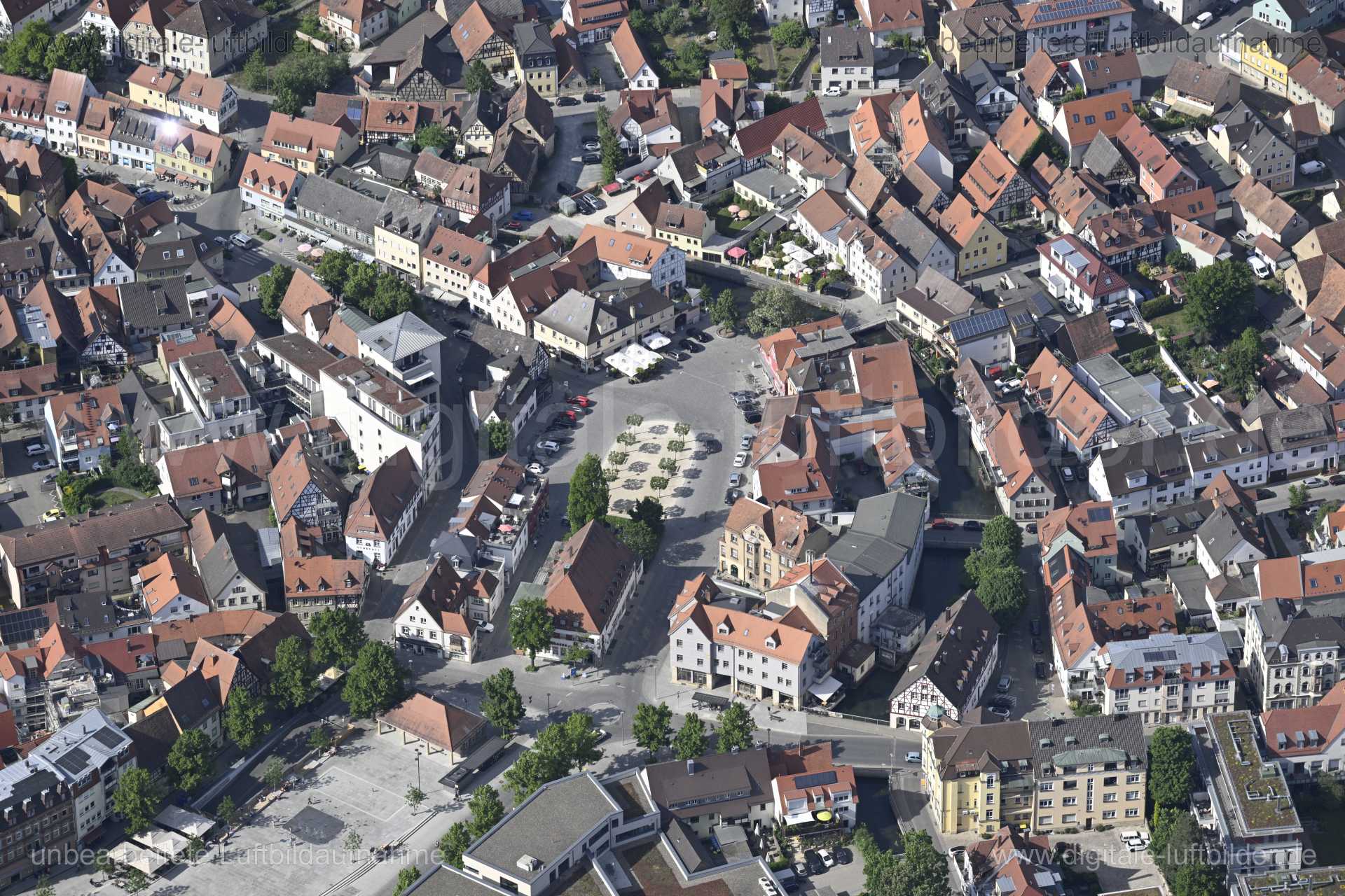 Luftaufnahme Altstadt Forchheim in Forchheim | Mittelfranken, Bayern