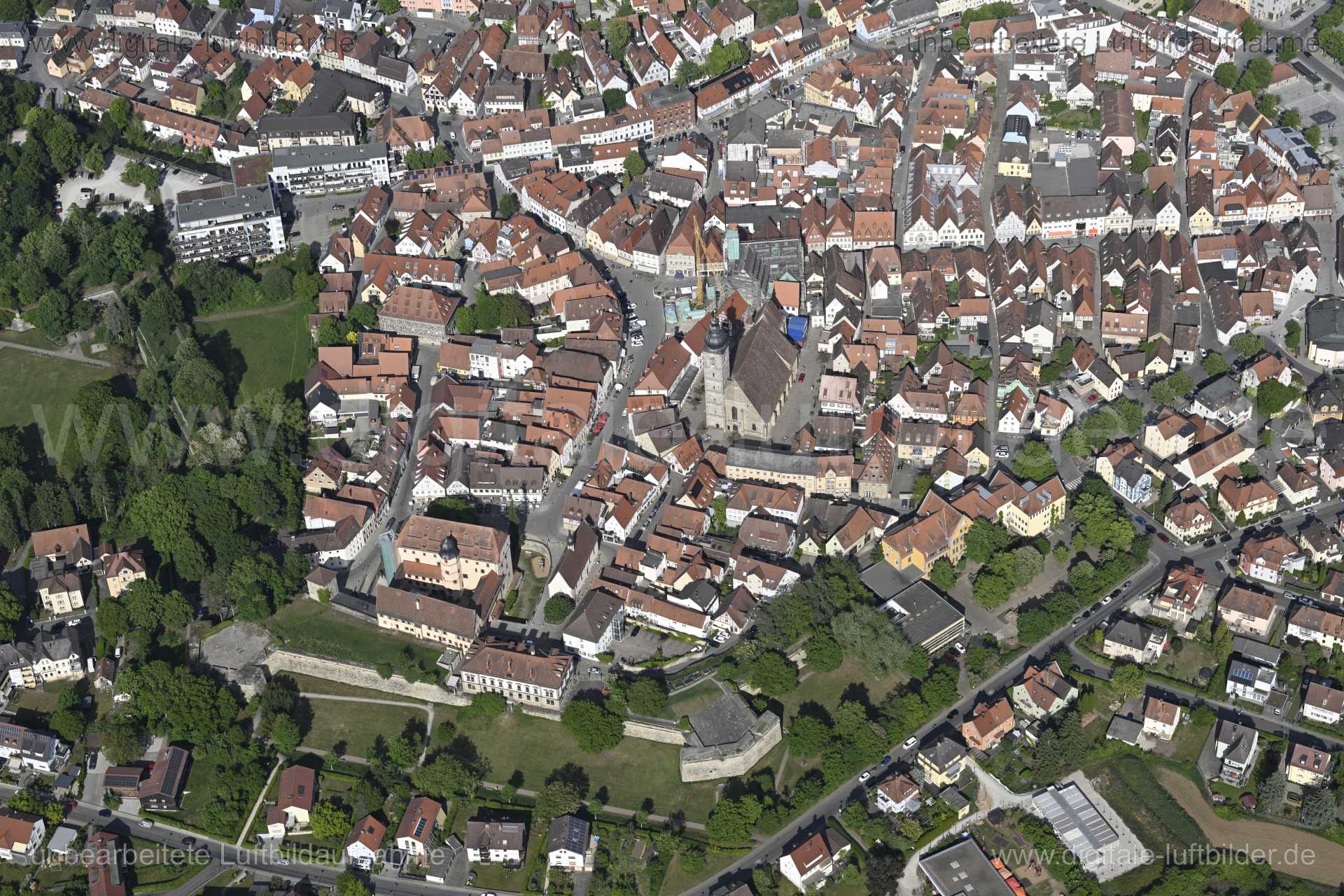 Luftaufnahme Altstadt Forchheim in Forchheim | Mittelfranken, Bayern