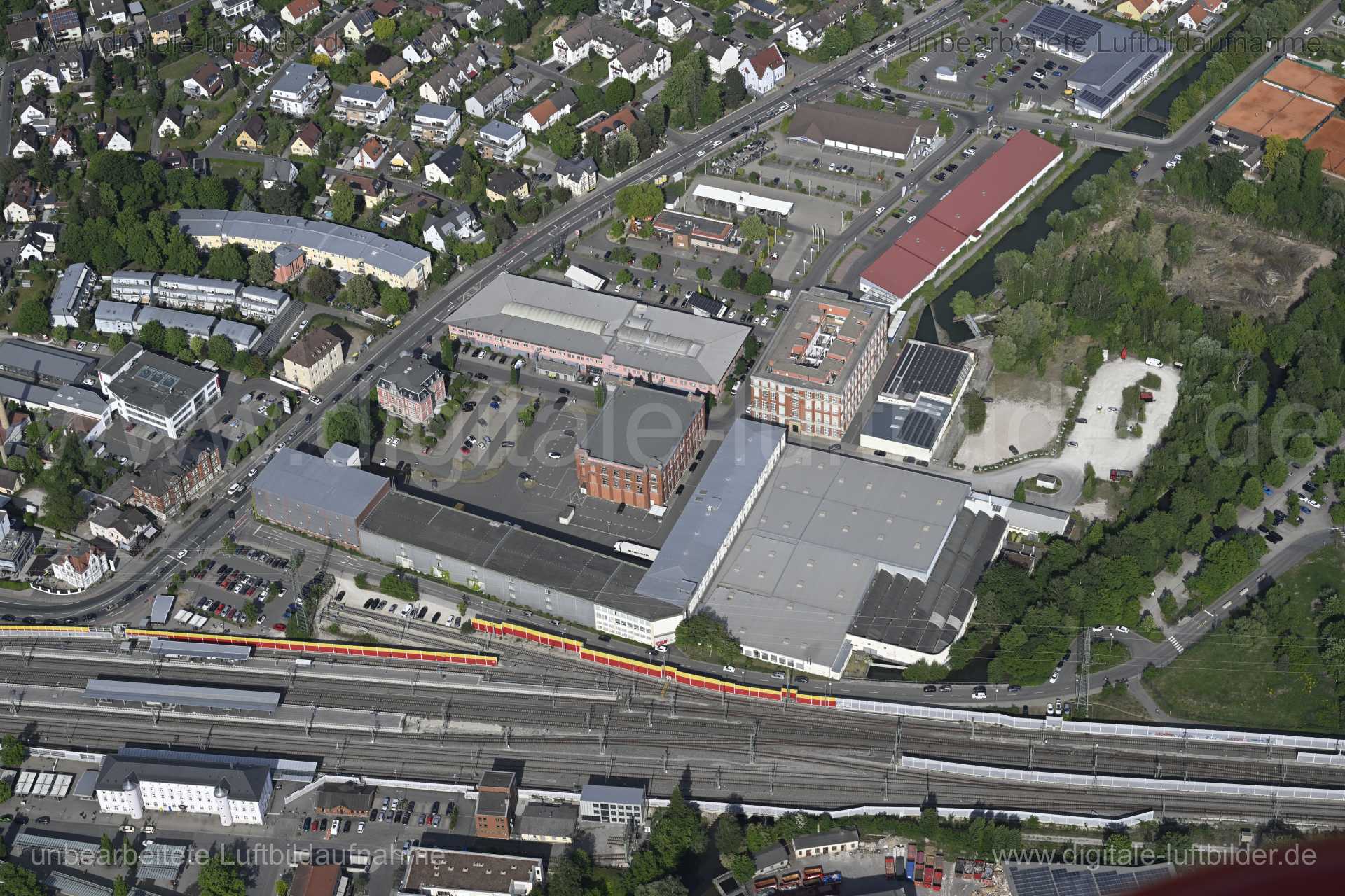 Luftaufnahme Bahnhof Forchheim in Forchheim | Mittelfranken, Bayern