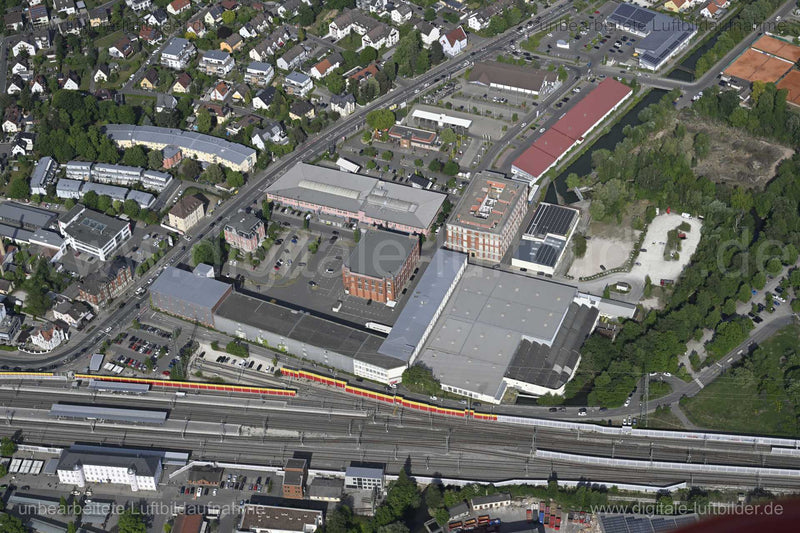 Luftaufnahme Bahnhof Forchheim in Forchheim | Mittelfranken, Bayern