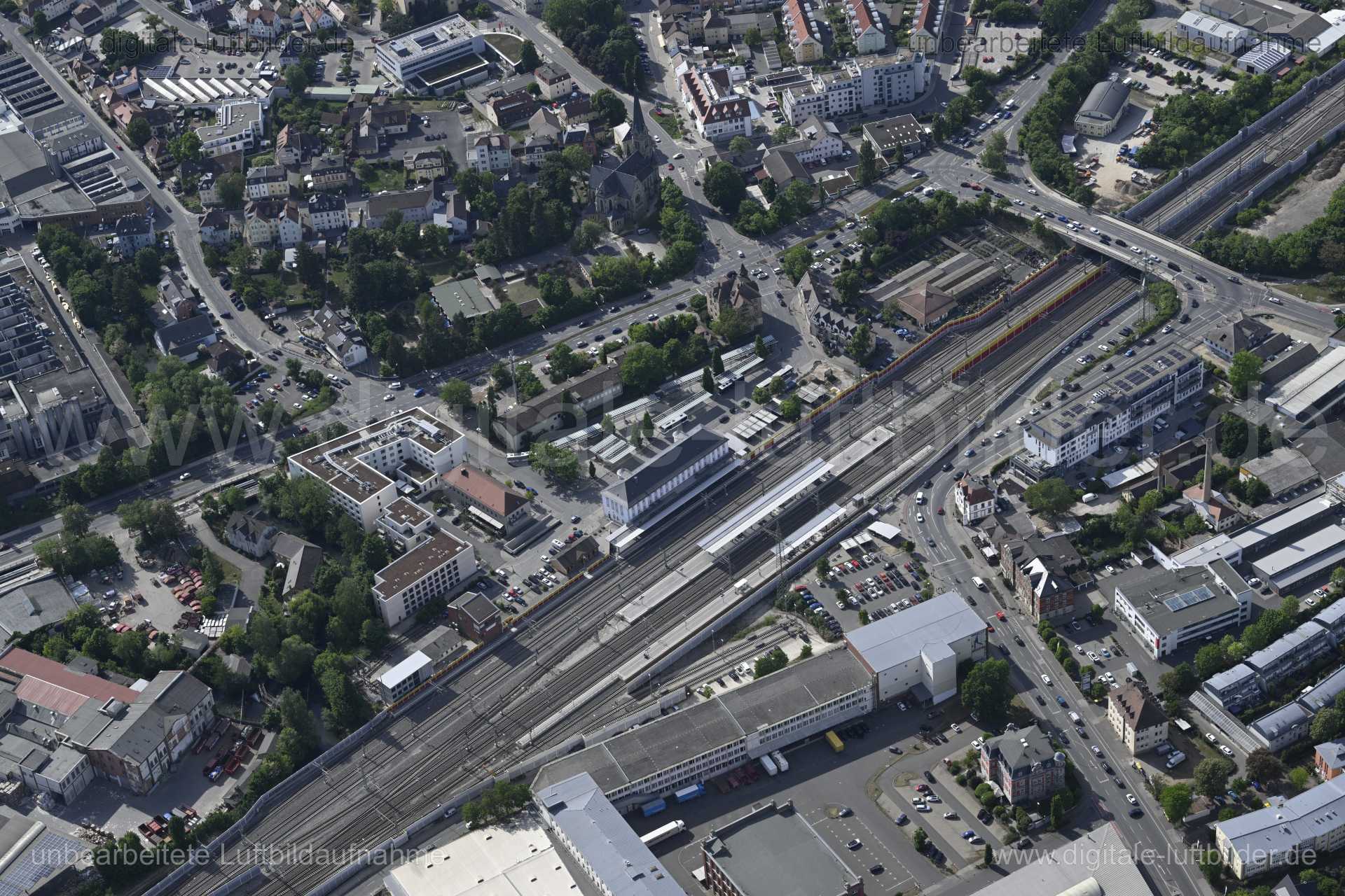 Luftaufnahme Bahnhof Forchheim in Forchheim | Mittelfranken, Bayern