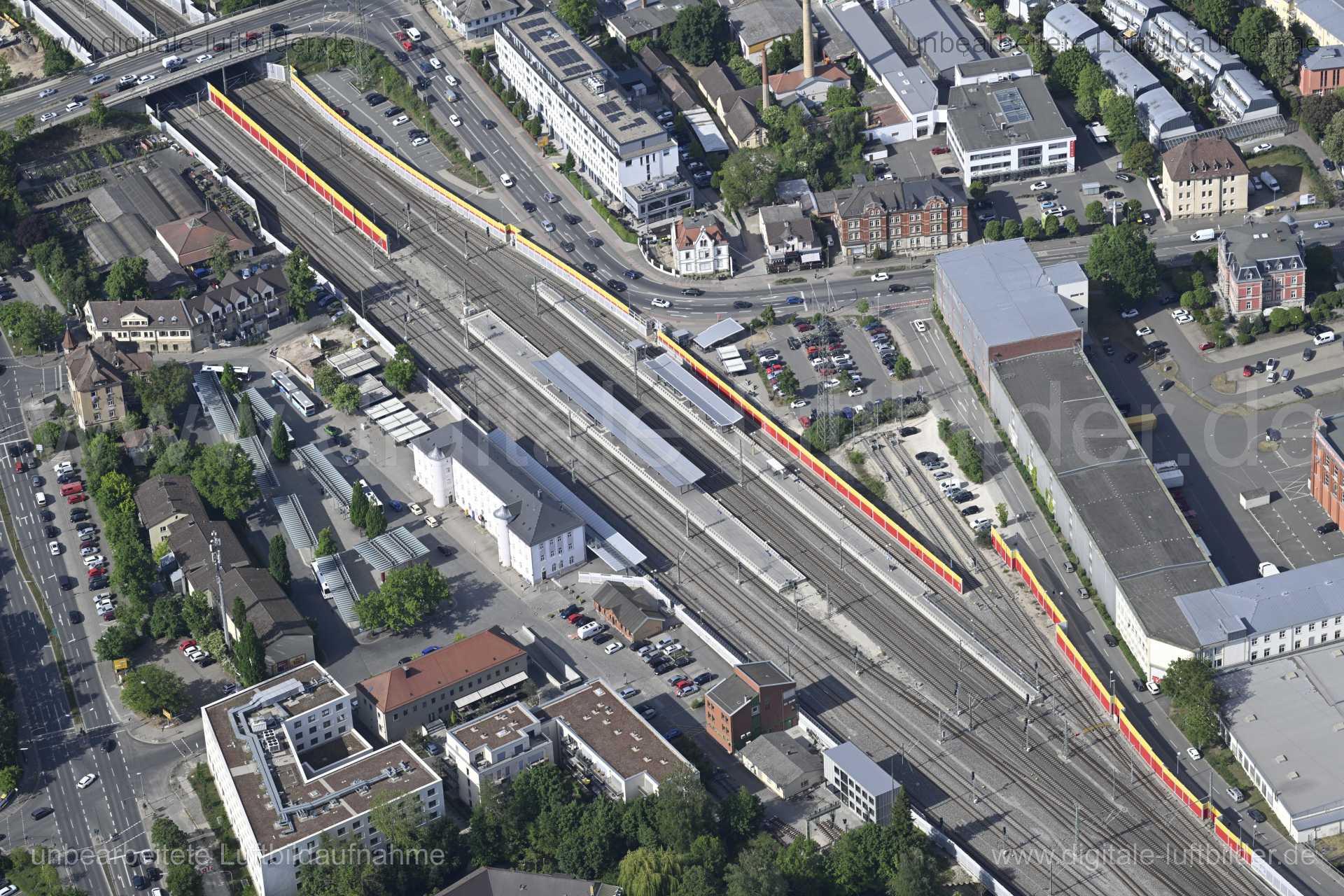 Luftaufnahme Bahnhof Forchheim in Forchheim | Mittelfranken, Bayern
